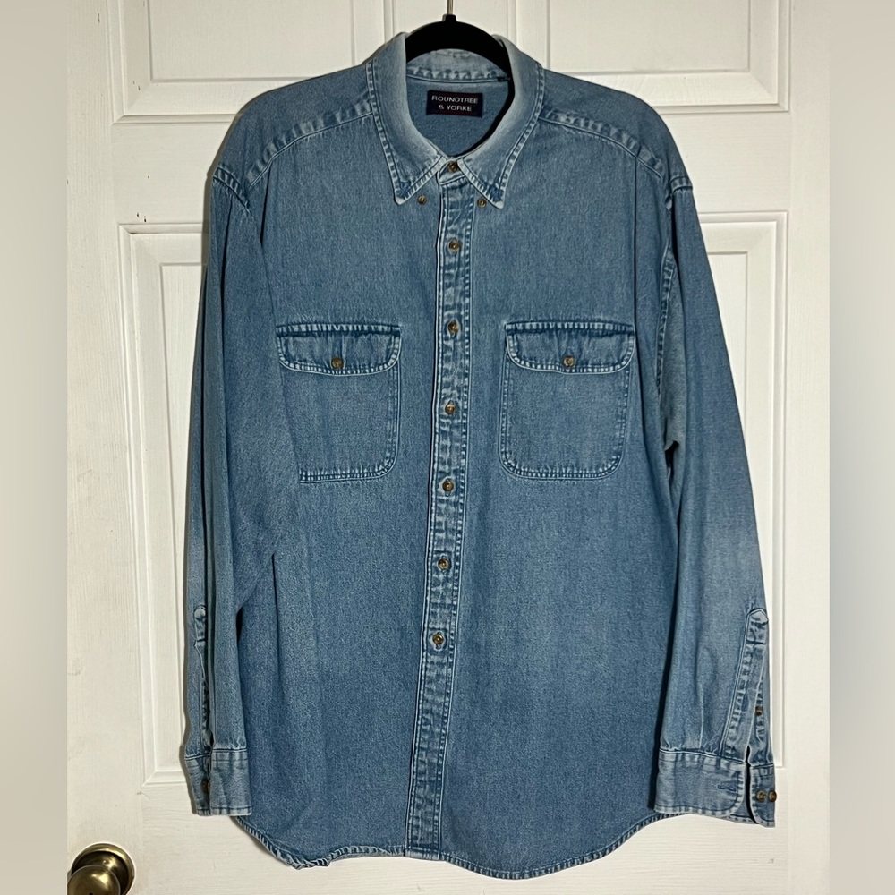 Denim Collared Button Up Shirt